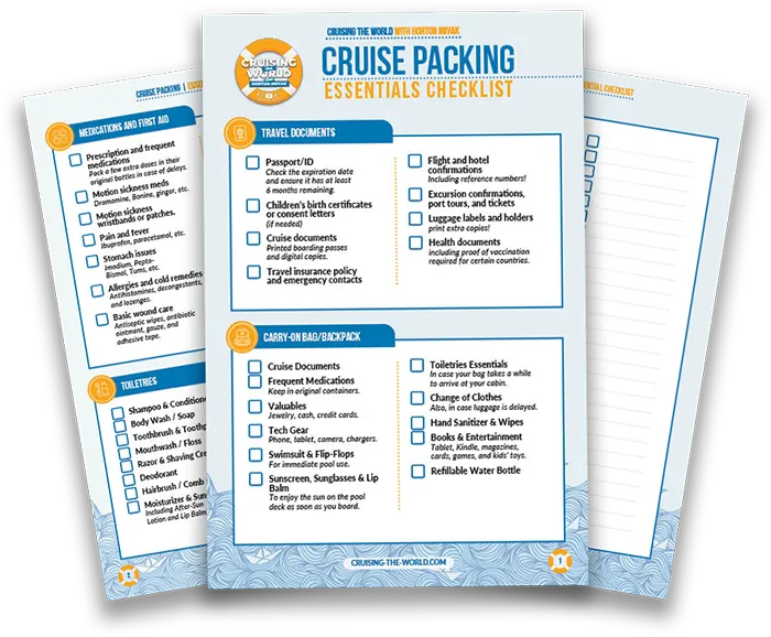 Cruising The World with Horton Novak Checklist page samples