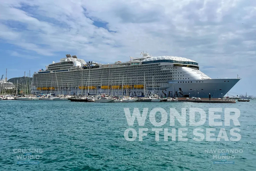 Wonder of the seas docked in Cartagena's port - Spain